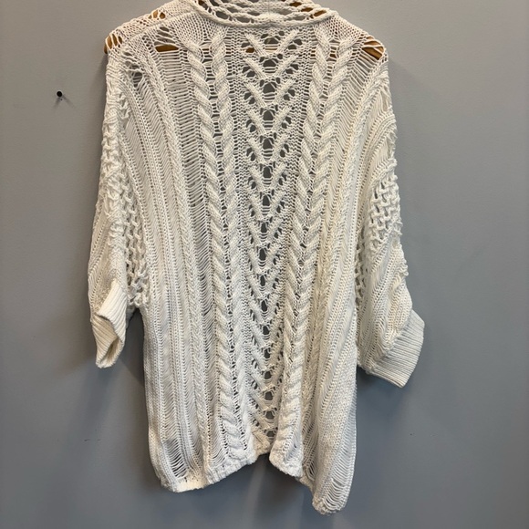 Moth Anthropologie large sweater Open-Knit Cardigan boho - Picture 7 of 10